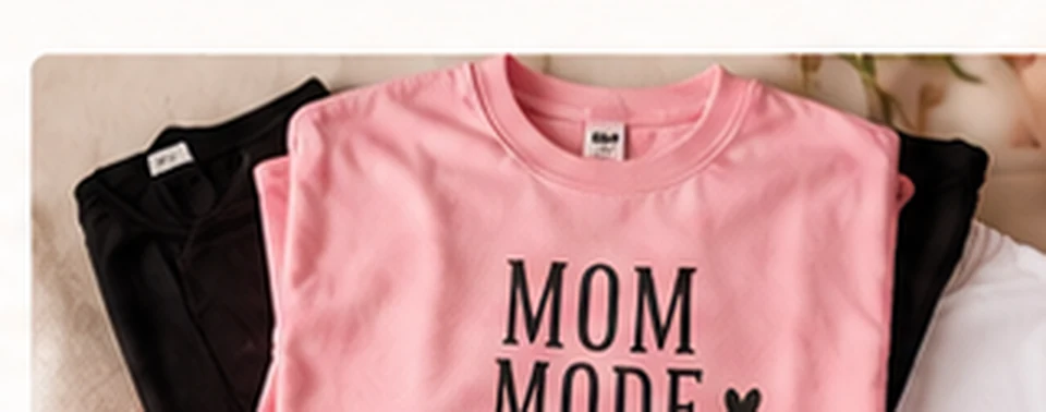 Illustrative display of personalized shirts
